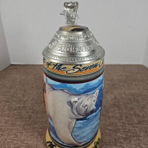 2000 Budweiser Ceramic Stein Animals of The Seven Continents North America